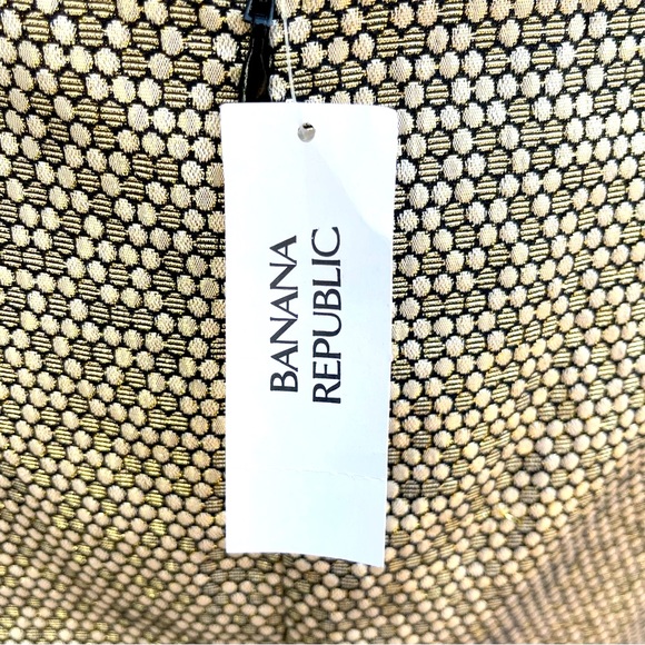 NWT BANANA REPUBLIC ~ Fabulous Gold Metallic Honeycomb Mini Skirt ~ Size 8 - Picture 6 of 8